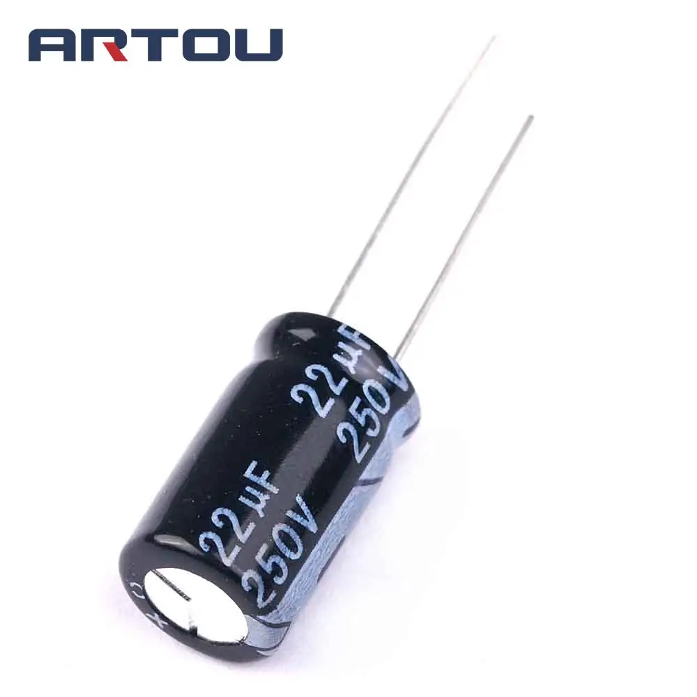 20PCS 22UF 250V 10X17mm Electrolytic Capacitor 250V 22UF 10*17mm Aluminum Electrolytic Capacitor