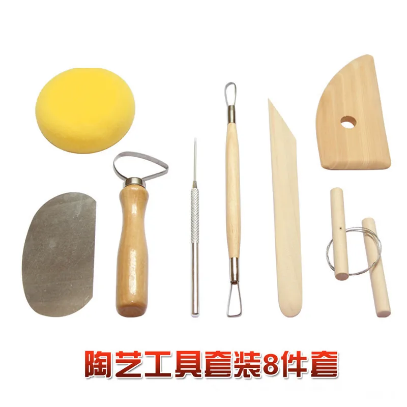 8PCS DIY ceramics Pottery Tools beginner clay Tools set