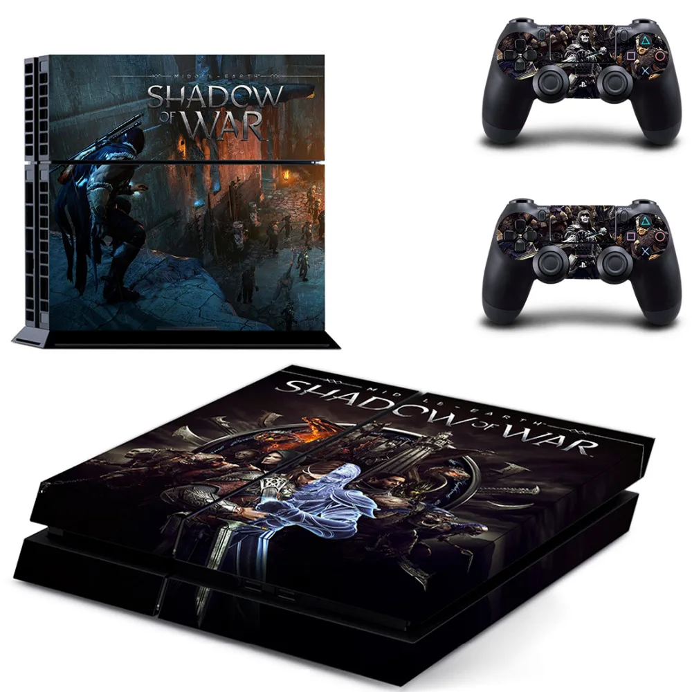 Middle Earth Shadow of War PS4 Skin Sticker Decal Vinyl For Sony PlayStation 4 Console and 2 Controllers PS4 Stickers