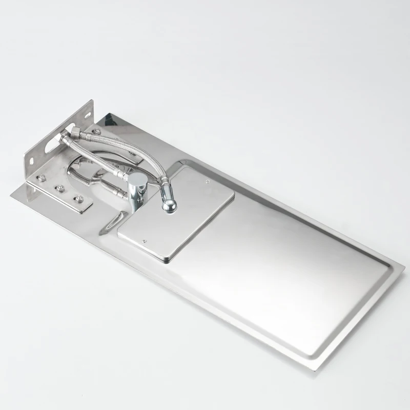 BECOLA chrome/Black Waterfall and Rainfall Shower Head Concealed Stainless Steel Bathroom Square Shower Heads Faucet BR-9910