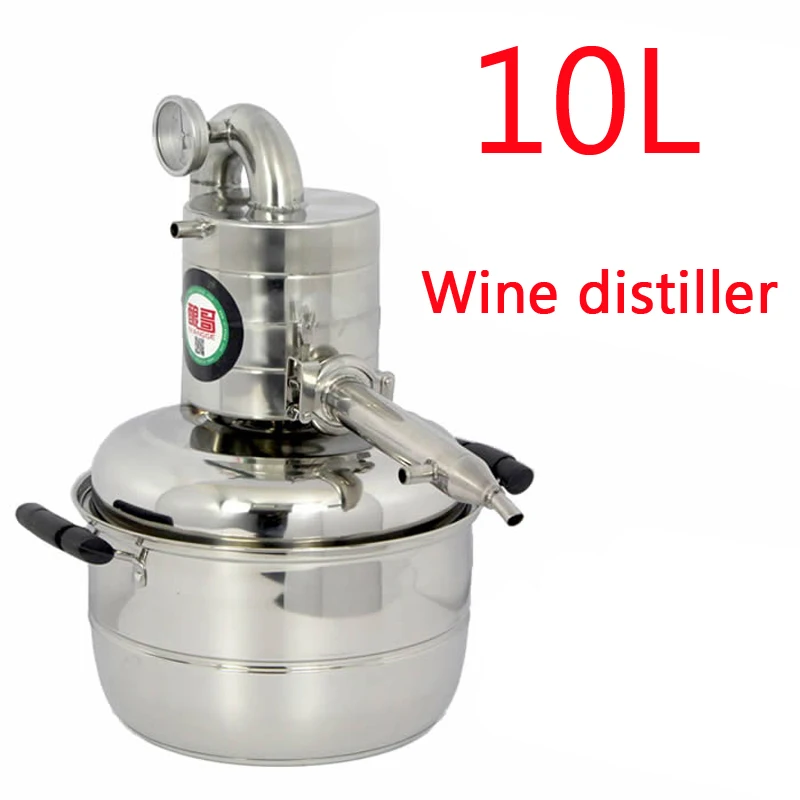 

10L 2.64GAL Water Alcohol Distiller Home Brew Kit Still Wine Making Essential Oil Boiler 110V / 220V