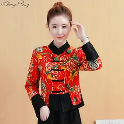 Traditional chinese clothing for women cheongsam top mandarin collar womens tops and blouses oriental China clothing Q665
