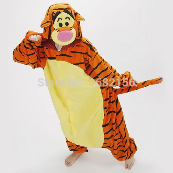 New Tiger Animal Onesies Pajamas Cosplay Costumes Adult Unisex Party Dress For Women Men Children