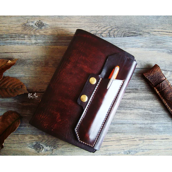 Traveler's Account A6 Loose Leaf Diary Notebook Record 100% Leather Handmade Notebook