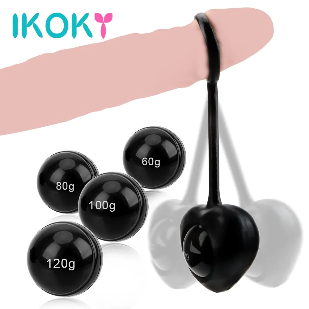 

IKOKY Penis Weight Strength Training Balls Cock Ring Penis Dumbbell Male Glans Penis Exercise Lasting Enhance Sex Toy for Men