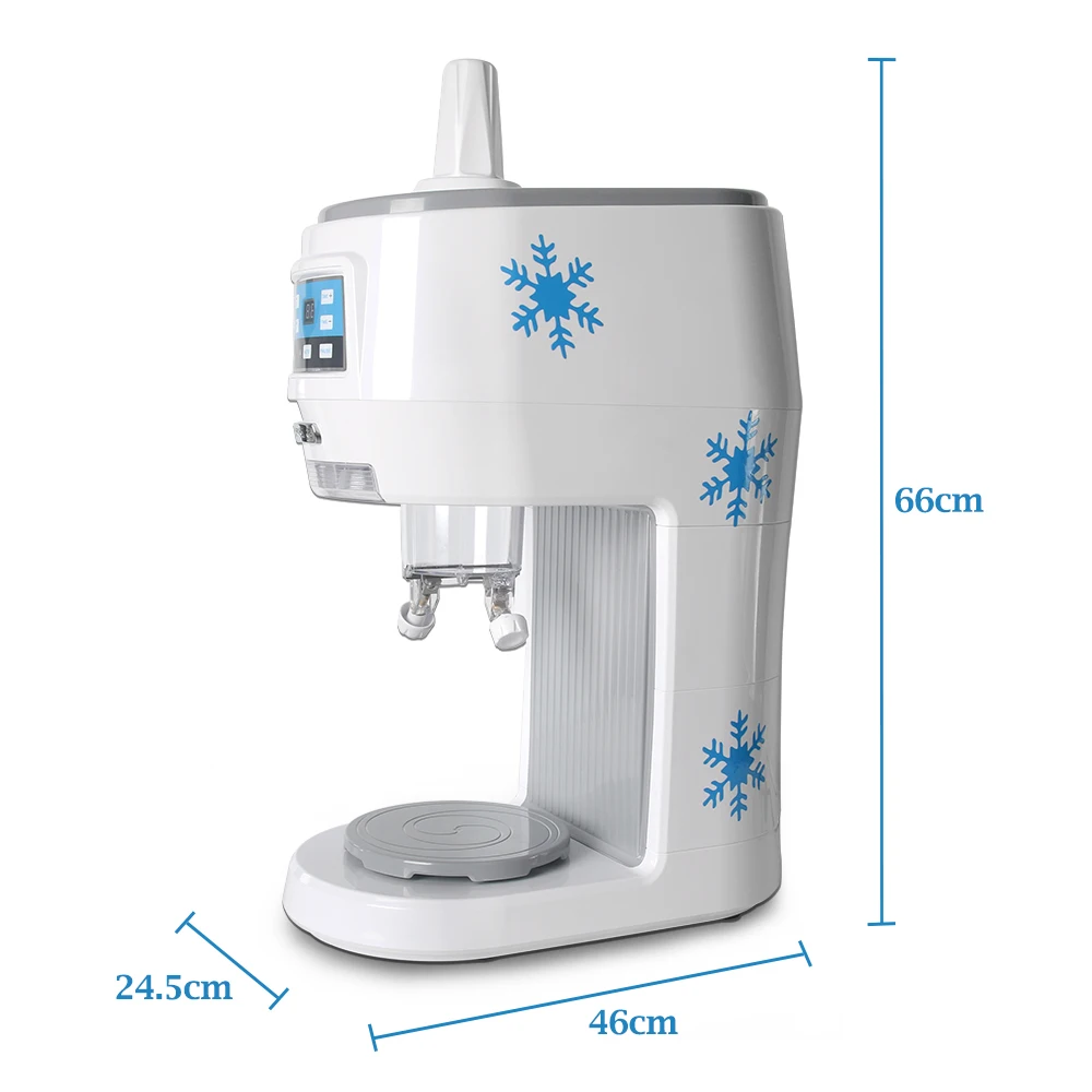 ITOP 300W Semi-automatic Snowflakes Ice Crusher Shaved Machine Fruit Juice Store Electric Smoothies Snowflake Maker 70kgs/h