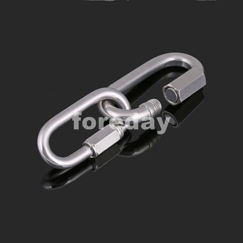 10PCS NEW HQ M6 304 Stainless Steel Quick Chain Link Pack Shackle Mountaineering Buckle 6MM strong bearing capacity *BT628X10