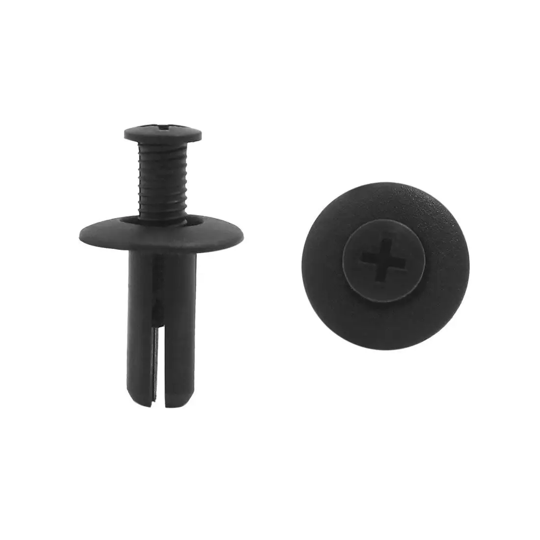 Uxcell 20Pcs 50 Stuks 100 Stuks 8Mm X 20Mm X 20Mm Plastic Bumper Fender Klinknagels Fastener uitbreiding Push Pin Clips Zwart Voor Car Auto