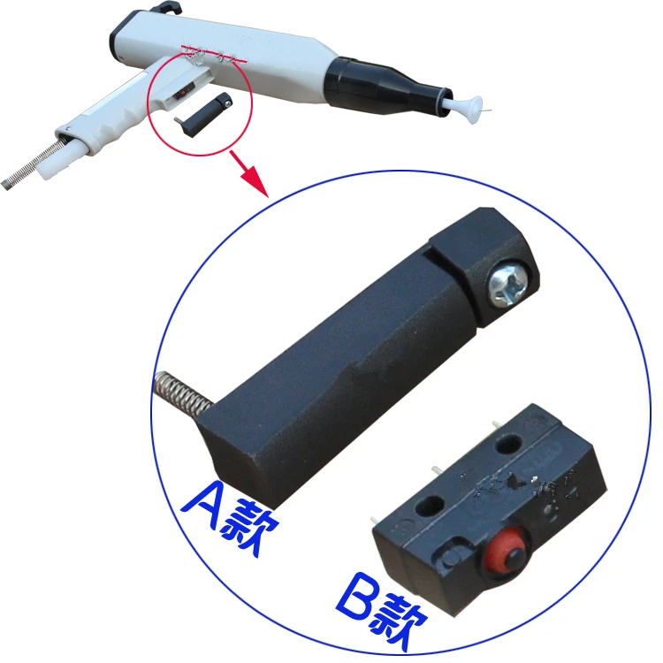 electrostatic powder coating for  KCI spray gun switch buttons for turning off the powder guns