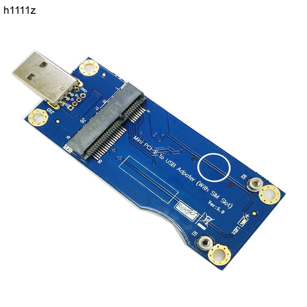 Mini PCI-E to USB Adapter With SIM Card Slot for WWAN LTE Module Mini PCIE Card to USB 2.0 Desktop PC Support SIM 6Pin 8Pin Card