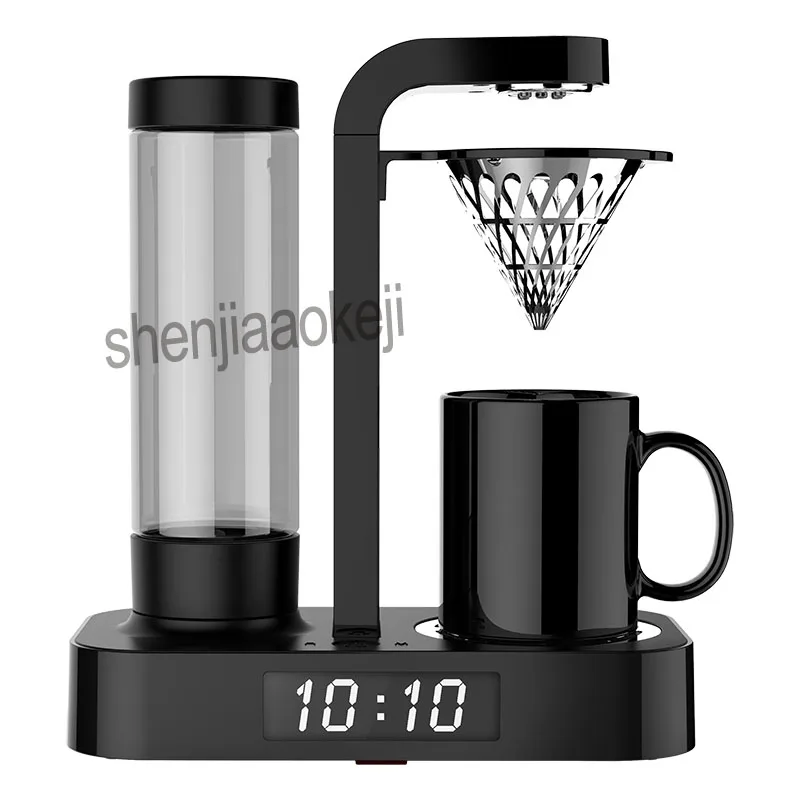 Machine à café domestique 220v 600w, 1 pièce, horloge automatique, américain, mini cafetière de bureau, poinçon à la main