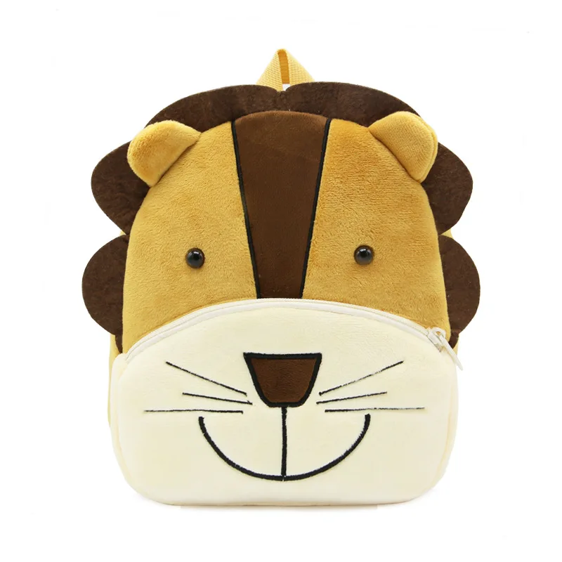 Cartoon Animal Lion Soft Plush Backpack Children kindergarten Schoolbag Kids Baby School Bags Girls Boys Backpacks