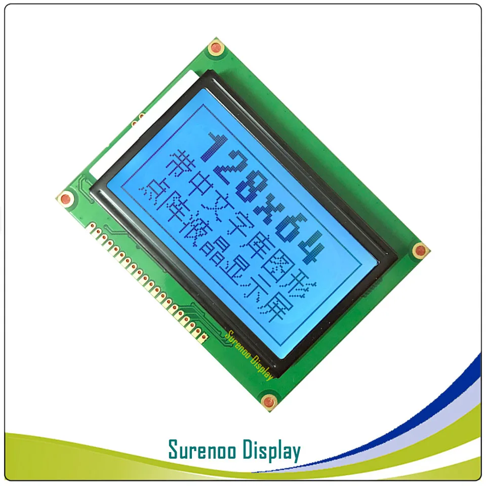 3.0 "93X70MM Grafische Matrix Parallel Lcd Module Scherm 12864 ST7920 AIP31020 Controller Ondersteuning Seriële