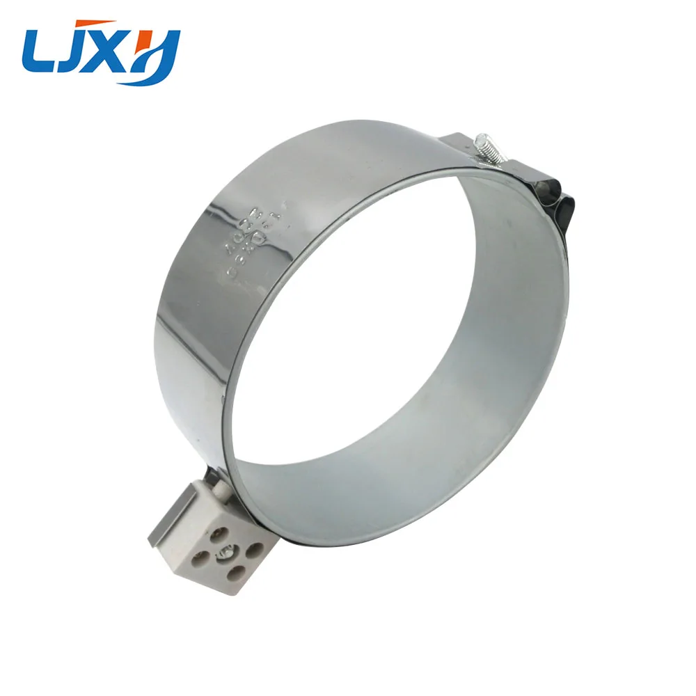 LJXH Band Heater 220V 550W/700W/900W/1000W/1150W Inner Diameter 130mm Mica Ceramic Element Stainless Steel Height 50mm/60mm/80mm