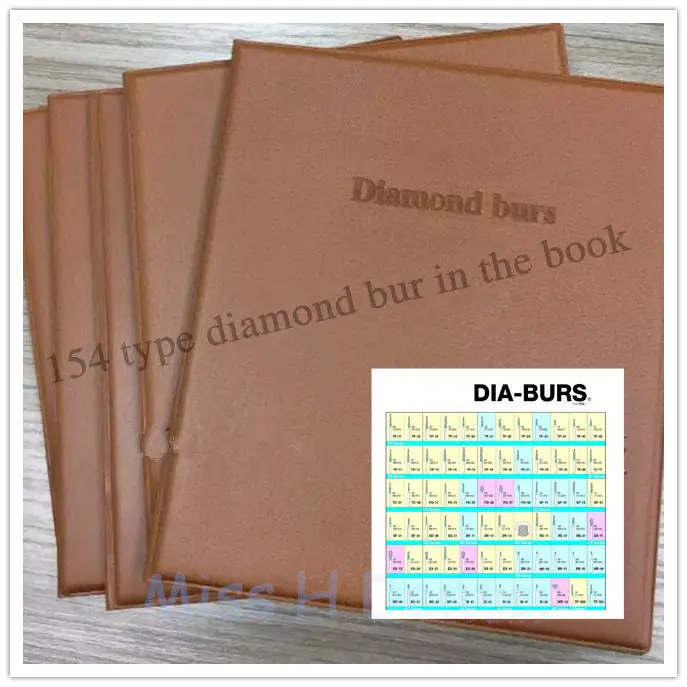 1set diamond bur book 154 pcs per catalog dental material dental lab equipment FG burs