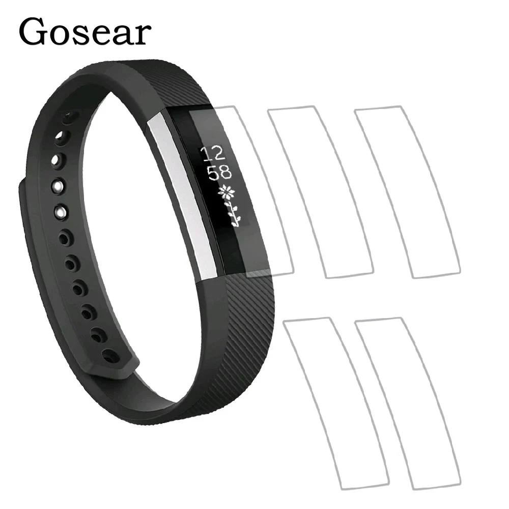 Gosear 5Pcs/Set Ultra Thin HD High Screen Protector plus TPU Full Coverage HD Clear Film for Fitbit Alta HR and Alta Bracelet 20pages lot board game clear cards page trading card protector for pokemen mgt magical the transparent pocketpage for cards book