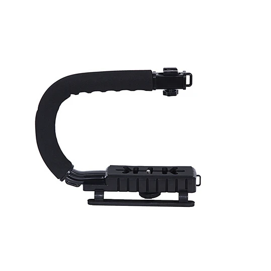 C Shape flash Bracket holder Video Handle Handheld Stabilizer Grip for DSLR SLR Camera Phone  Mini DV Camcorder 550d 650d d3500