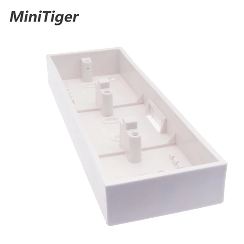 Minitiger External Mounting Box 258mm*86mm*34mm for 86 Type Triple Touch Switch or Socket Apply For Any Position of Wall Surface