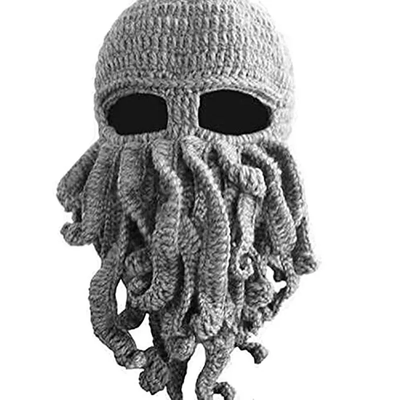 BomHCS-Bonnet drôle en tricot, masque à vent, chapeau Tentacle Octopus Cthulhu, vente en gros