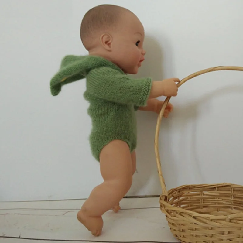 Newborn mohair romper photography props,Angola mohair knitted romper for baby photo prop