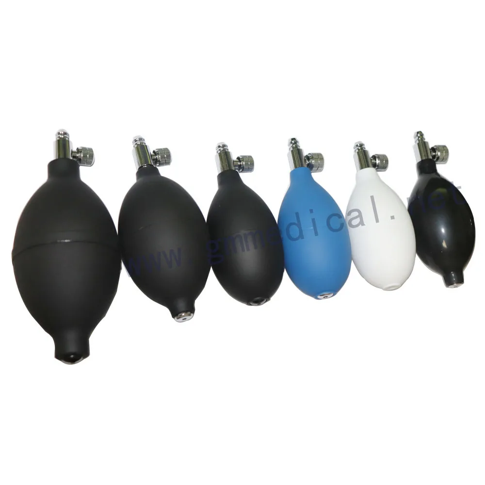 

Manual Sphygmomanometer Latex/Pvc ball air inflatable bulb with metal valve use for blood pressure cuff.