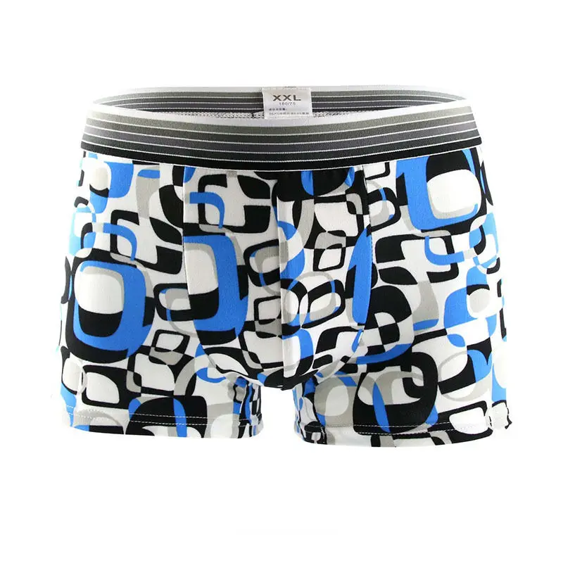 Boxers Multi Printed Milk Fiber Soft Men Underwear Boys Comfy Boxer Trunk Shorts Pouch Breathable Underpants 10 Pcs Free Ship