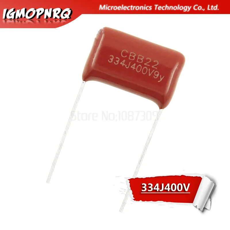 10 sztuk 400V334J 0.33UF Pitch 15mm 400V 330NF 334 igmopnrq CBB kondensator folii polipropylenowej nowy