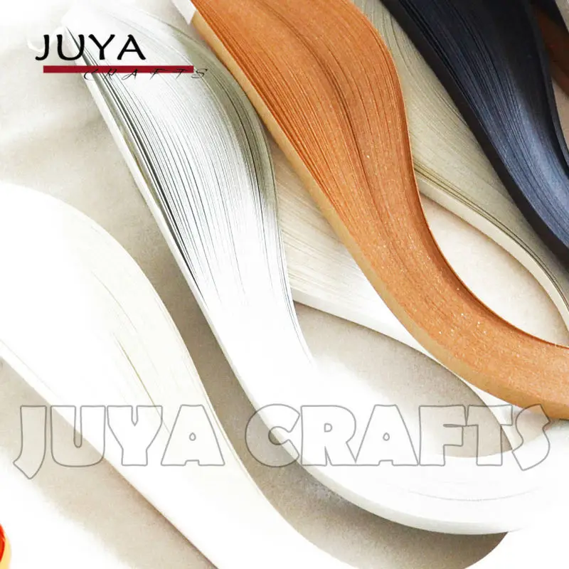 JUYA Paper Quilling Set with 6 Single Colors,390mm Length,2/3/5/7/10mm Width,600 Strips Total DIY Paper Strip Handmade Crafts
