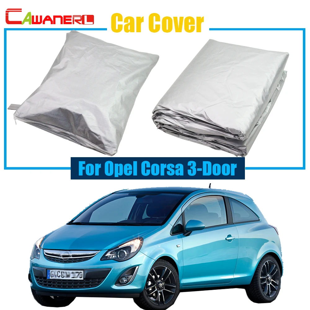 Cawanerl Car Cover For Opel Corsa 3-Door UV Anti Outdoor Snow Rain Sun Dust Resistant Protector Cover High Quality !