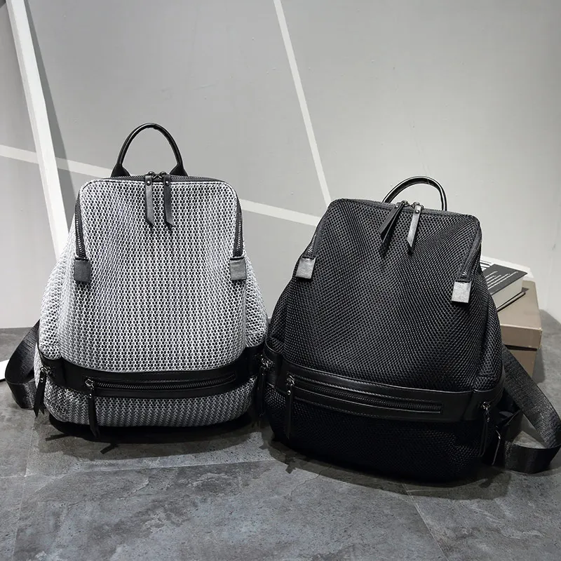 Sac à dos en maille de nylon pour femme, grands sacs à dos décontractés, sacs d\'école pour adolescentes, sac à dos de voyage léger pour femme, XA250H