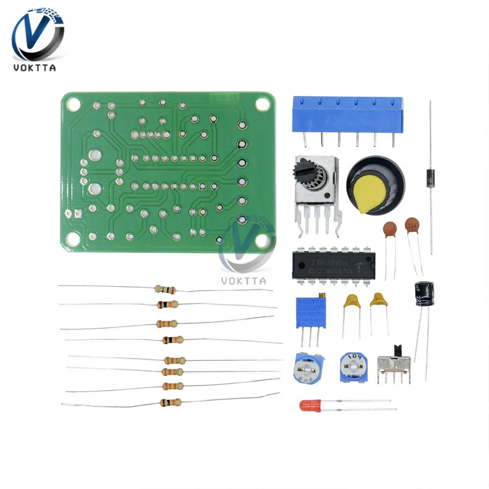 ICL8038 Function Generator Module DIY Kit Signal Generator Triangle Square Output Display Frequency Amplitude Synthesizer