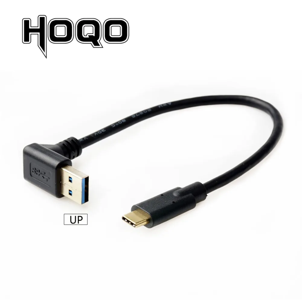 

UP Angle USB 3.0 A Male to USB-C Male Cable 90 Degree UP Angled USB 3.0 A to USB Type C Data Sync & Charge Cord for PC HDD