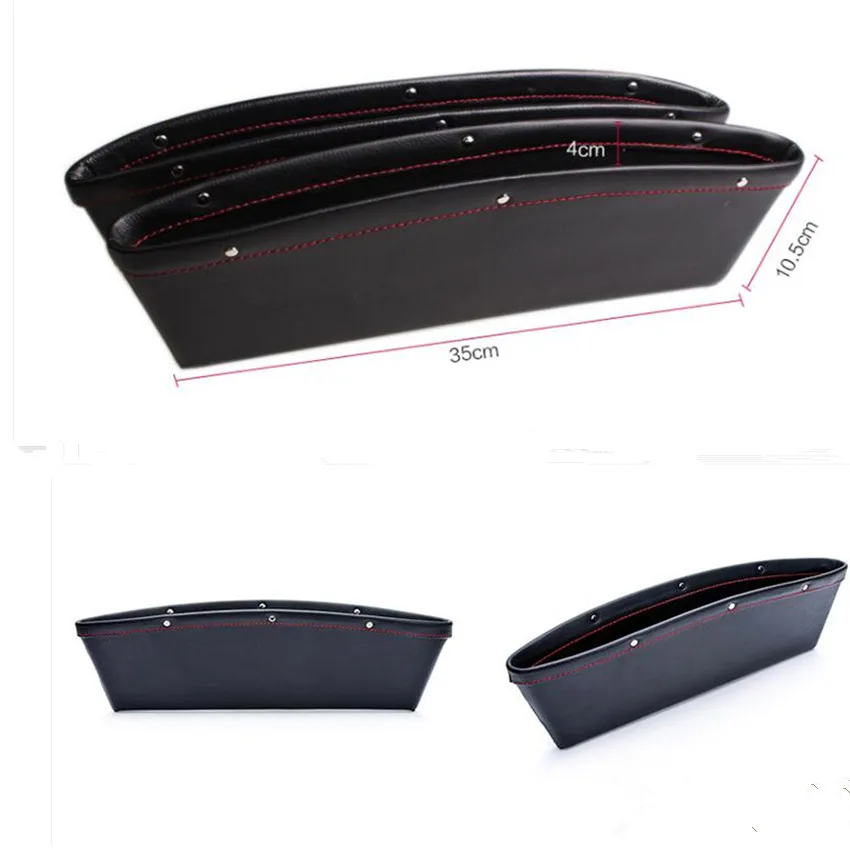 2018 New Car Seat Crevice Pockets Leather Storage Box for renault clio mitsubishi lancer palio fiat hyundai i30 mini cooper