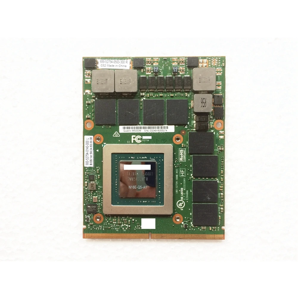

Видеокарта 1JY2V-M5000M 8 ГБ GDDR5 MXM 3.0b N16E-Q5-A1 для ноутбука Precision 7710 M6800