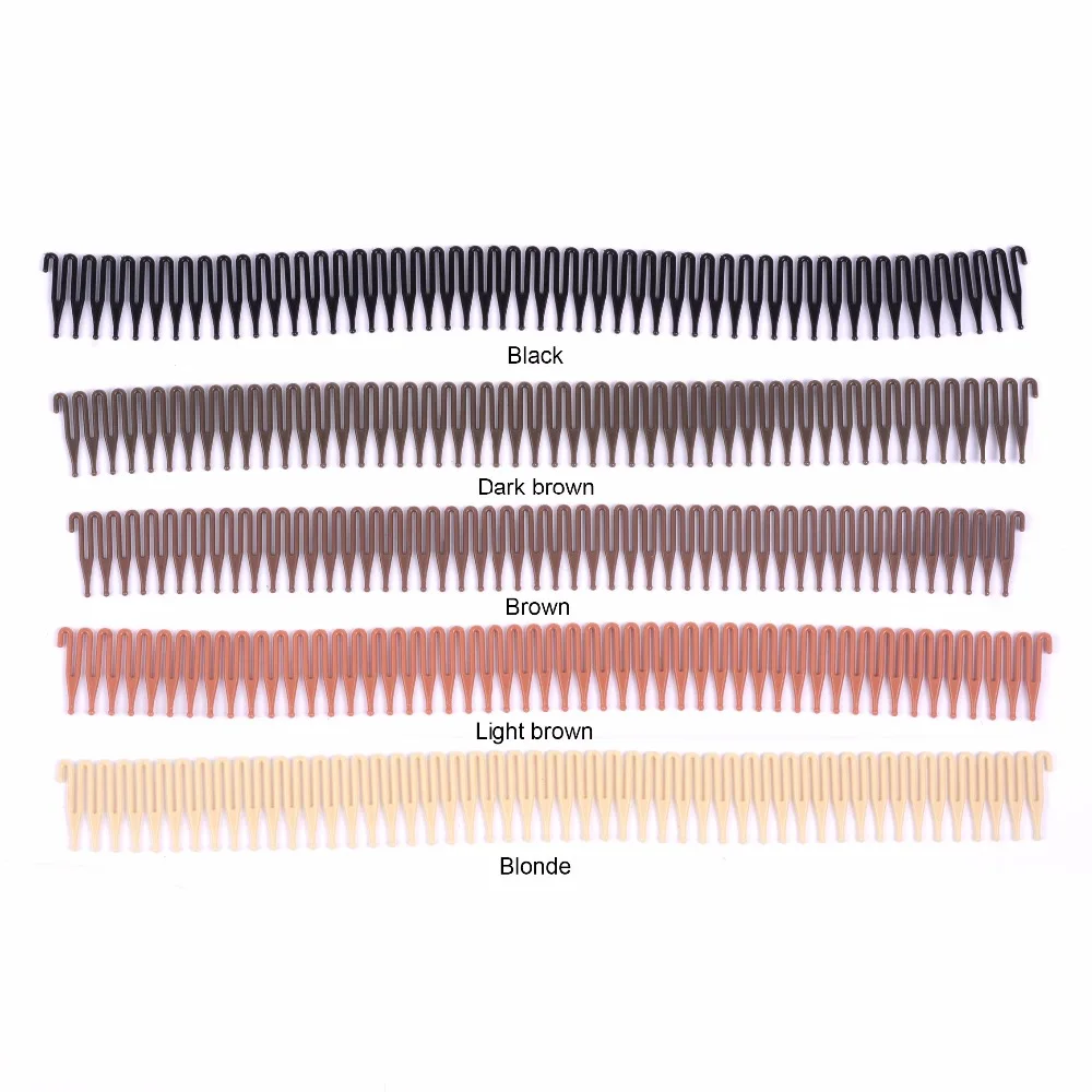 WHOLESALE--12 PCS-PVC Short Wing Comb Wig Clip Snap for Wig/Hair Weft/Hair Extension/Lace Glueless Wig--Can Be Cut Into Pieces