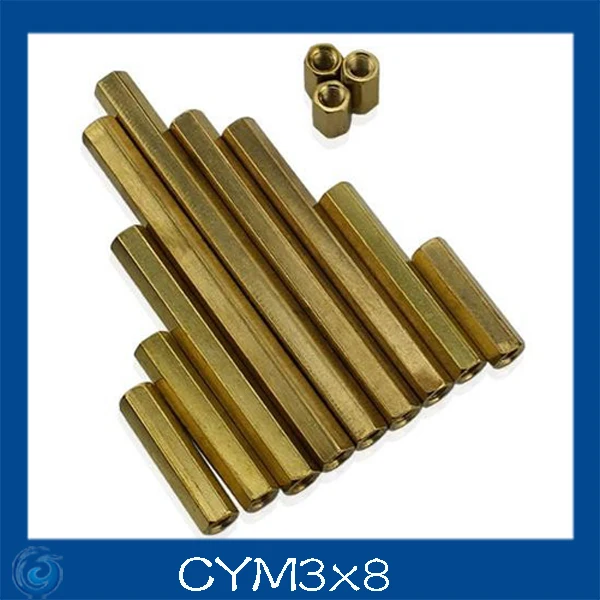 M3*8mm Double-pass Hexagonal Screw nut Pillar Copper Alloy Isolation Column For Repairing New High Quality