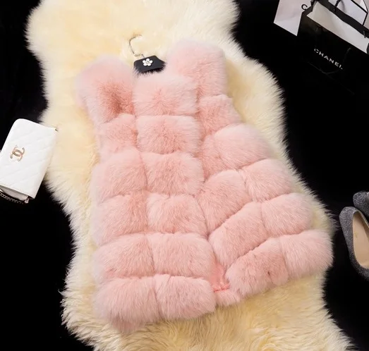 

New Fashion 2019 Autumn and Winter women's coat the skin fox fur vest cape fur coat leisure Slim