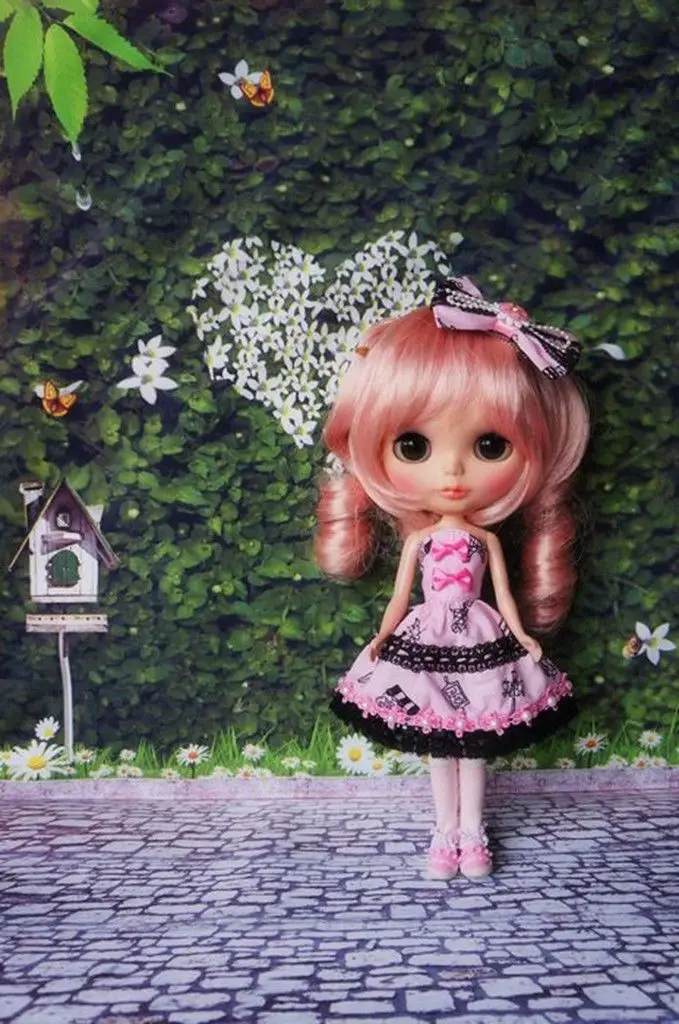 [[Wamami] Tay Búp Bê Pullip Azone Đầm Dễ Thương Bộ Trang Phục Lolita Hồng