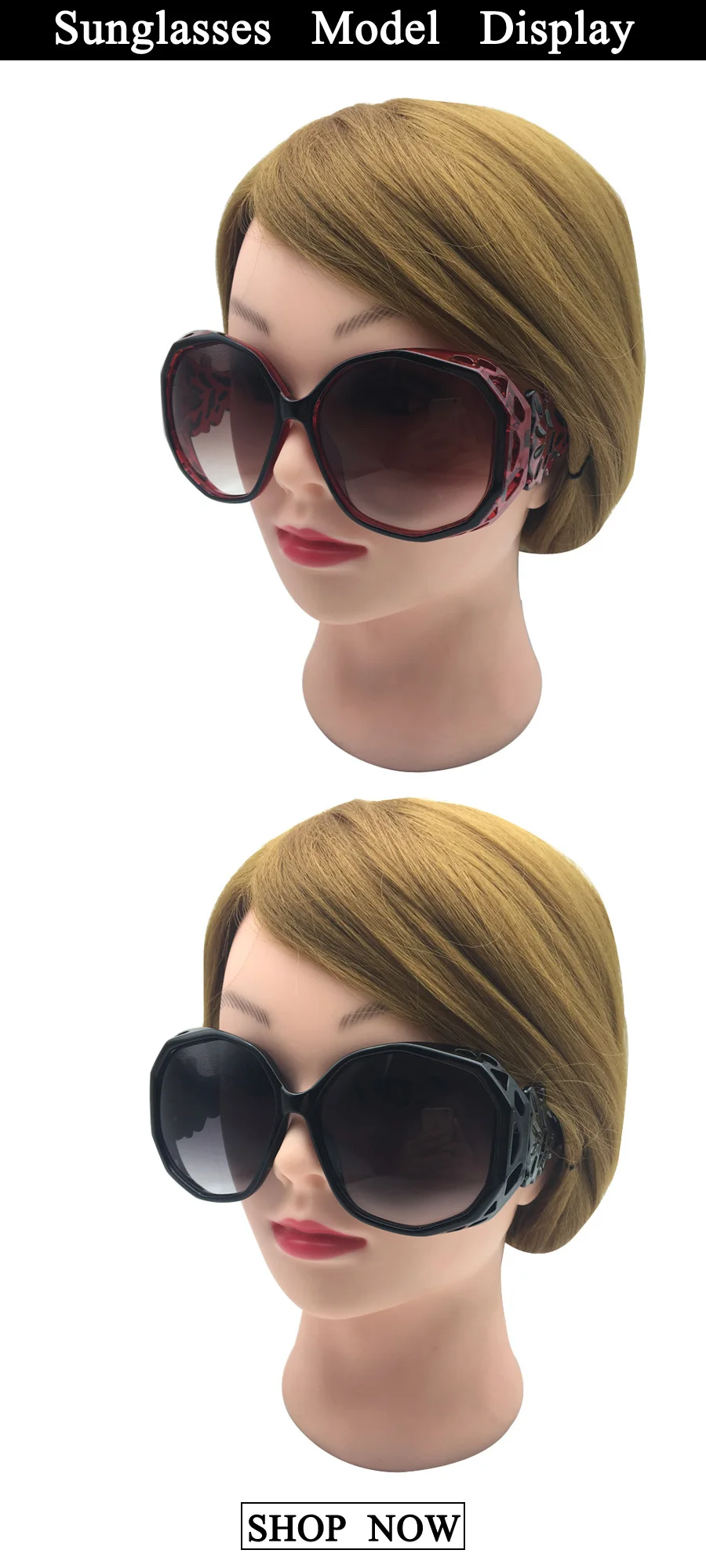 Übergroße Sonnenbrille Frauen Spinne Polygon Rahmen Luxus Unisex Marke Designer Sonnenbrille Reisen lässig charmante Brillen Männer – Detail 7