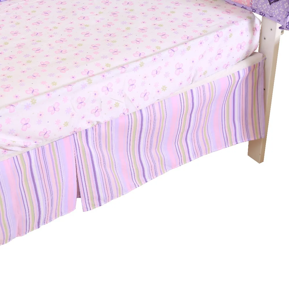 4pc embroidery bambino crib bedding set including comforter,fitted sheet,crib skirt,bumpers