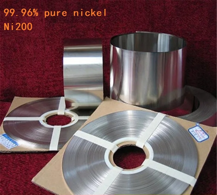 0.2mm x 100mm 99.96% Pure Nickel Plate Strap Strip Sheets pure nickel for Battery electrode Spot Welding Machine 18650 nickel