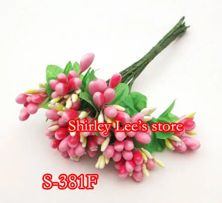 720 pcs=72 BUNCHES  X decorative flowers--Pretty Berry Spray  w/wired stem ,CARD MAKING, wedding flower