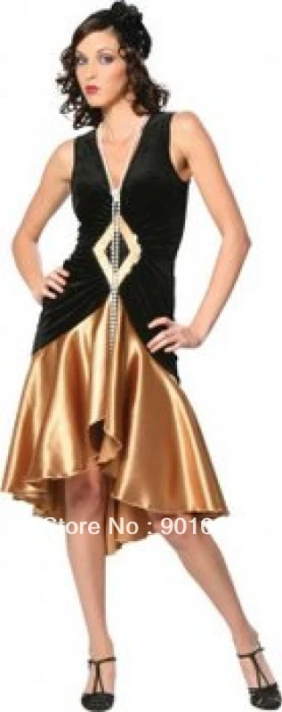 FREE SHIPPING S-2XL zy 496 Black Flapper 20s 1920's Chicago Gangster Fancy Dress Costume Full Outfit