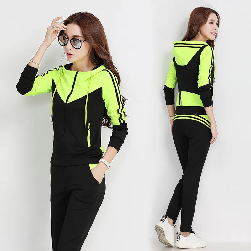 

2023 Spring And Autumn Leisure Sports Suit Long-Sleeved Cardigan Hooded Sportswear Two-Piece Set