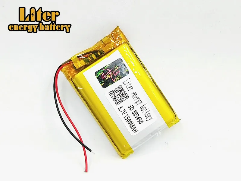 3.7V 1500mAh 803450 Lithium Polymer LiPo Rechargeable Battery li ion cells With PCB For Mini Fan MP4 MP5 GPS Toy PDA Headset