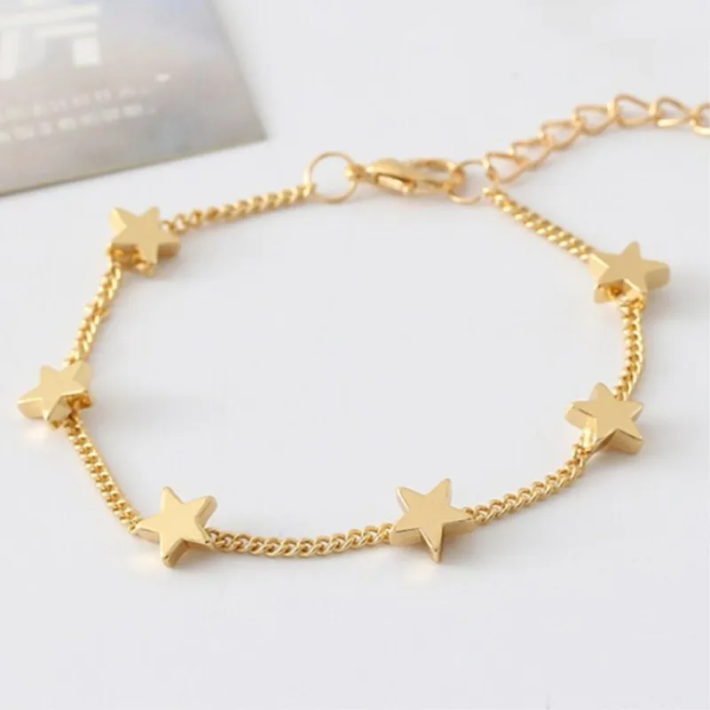 L151 HOT Sale Women LOVE Heart Star Bracelets Infinity Minimalist Jewelry Summer Beach Boho Dainty Pulseras Mujer