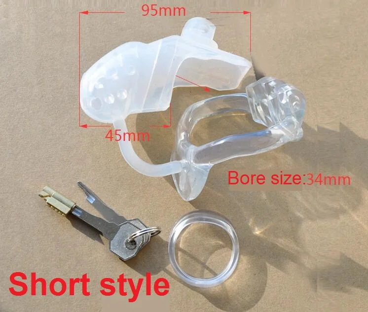 Male Soft Silicone Stimulate Spiked Cock Cage With Resin Arc Penis Ring Chastity Device Adult Bondage BDSM Product Sex Toy