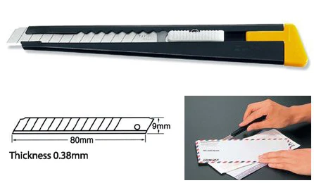 

Details about OLFA 180 9mm Multi-Purpose Metal Handle Standard Cutter Knife AB-10S ASBB-10 AB-10 Blade FOR OLFA 180