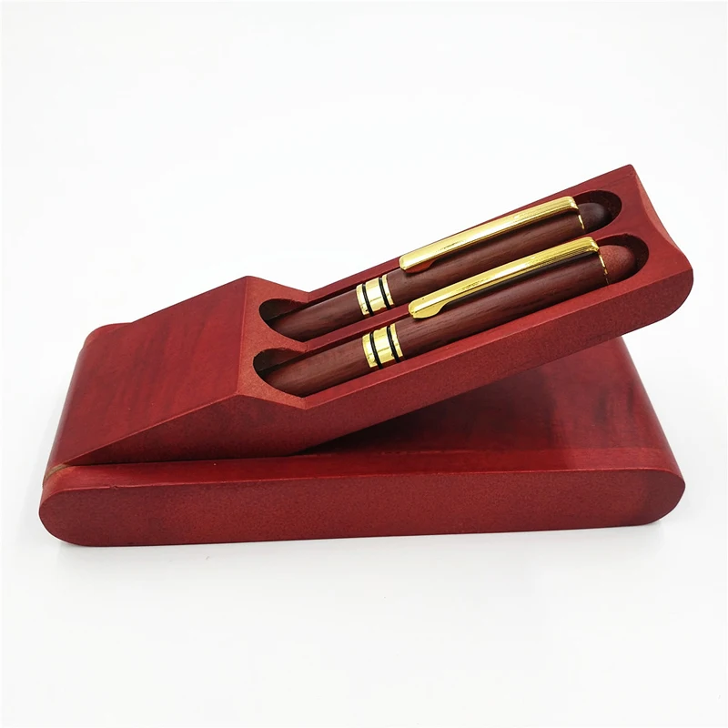 

1 Set Vintage Handmade Wooden Fountain Pen+Pen Box + Signature Pen for Business and School as Luxury Gift