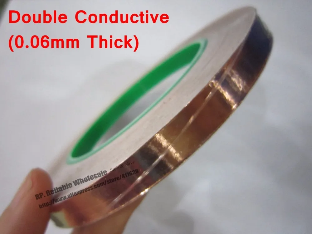 

(0.06mm thick) 20mm*30M Single Adhesive, Double Face Conductive Copper Foil Tape, Eliminate Electromagnetic Interference